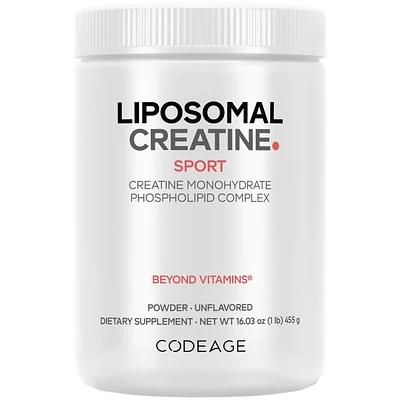 Codeage Liposomal Creatine Powder Supplement - 3-Month Supply - 5000mg Creatine Monohydrate Pre Workout & Post Workouts