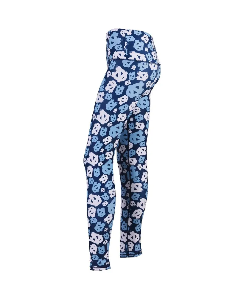 Big Girls ZooZatz Carolina Blue, White North Carolina Tar Heels Stacked Mascot Leggings