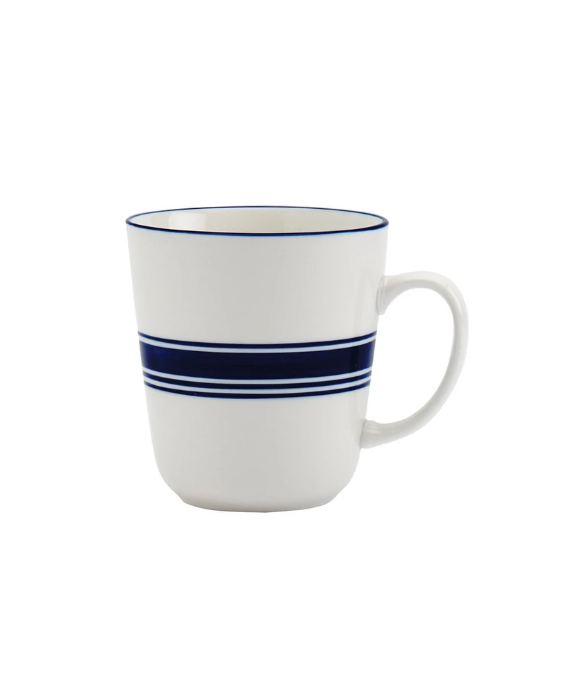 Tabletops Gallery Blue Stripes 16 Pc. Dinnerware Set, Service for 4