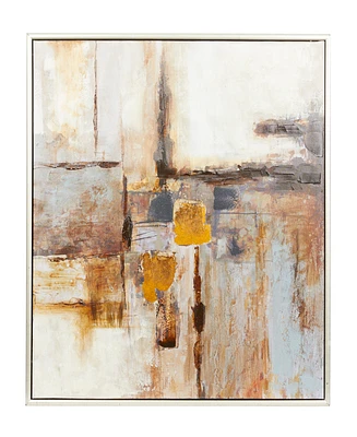 Rosemary Lane Canvas Abstract Framed Wall Art with Silver-Tone Frame, 40" x 1" x 40"
