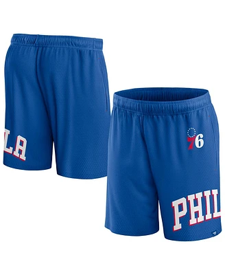 Men's Fanatics Royal Philadelphia 76ers Free Throw Mesh Shorts