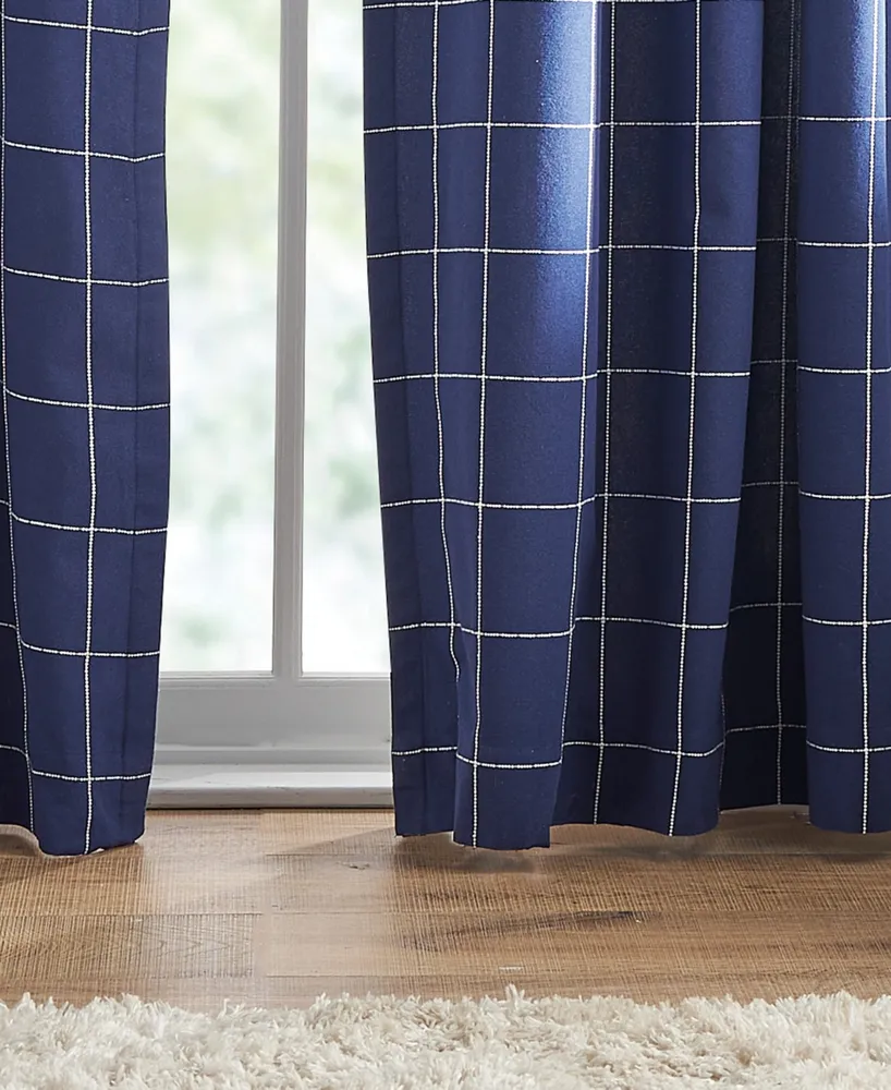 Tommy Hilfiger Big Check Pole Top Blackout 2-Piece Curtain Panel