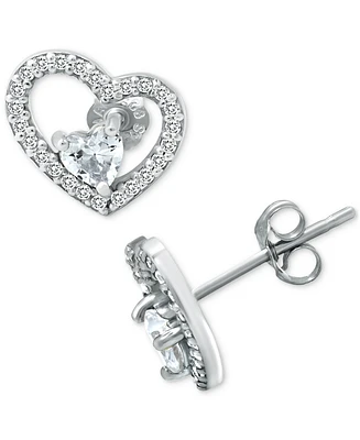 Giani Bernini Cubic Zirconia Heart Stud Earrings, Created for Macy's