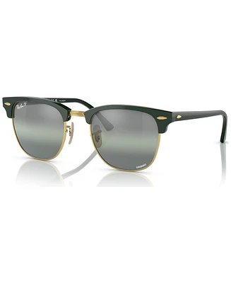 Ray-Ban Unisex Polarized Sunglasses, Clubmaster Chromance
