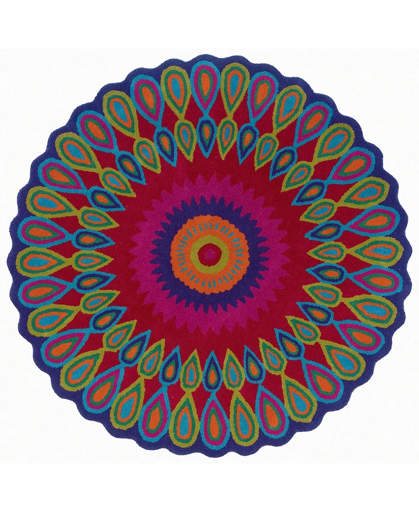 Lr Home Valentin Vlnta-540 7'9" x Round Area Rug