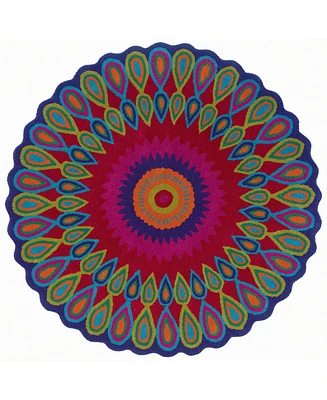 Lr Home Valentin Vlnta-540 7'9" x Round Area Rug