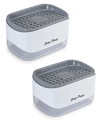 Cheer Collection 2 Pack Soap Dispensing Sponge Holder