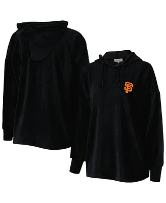 Women's Touch Black San Francisco Giants End Line Pullover Hoodie