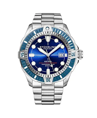 Stuhrling Men's Aquadiver Silver-tone Stainless Steel , Dial