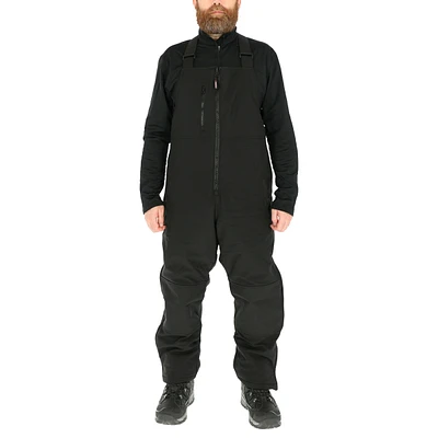 RefrigiWear Men's Insulated Softshell Bib Overalls - Water-Repellent, Wind-Tight, Thermal Workwear for Extreme Cold