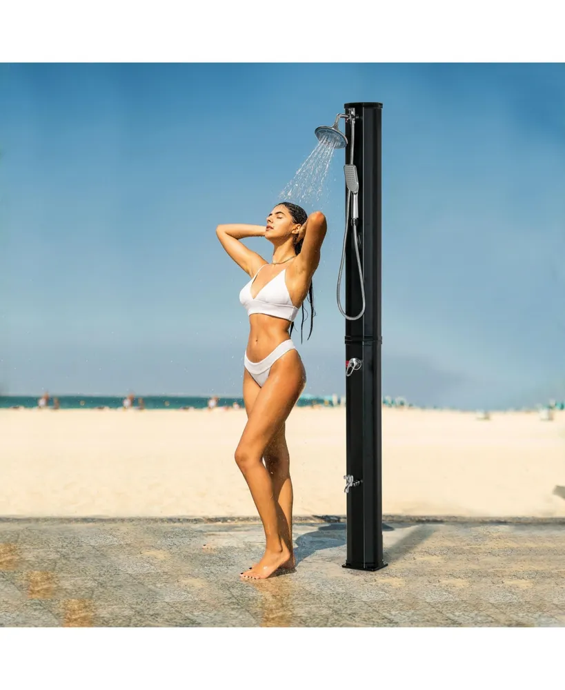 Outsunny Outdoor Solar-Powe Sding Shower with Temperature Adjustment