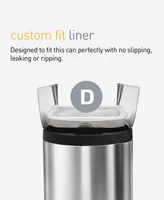 simplehuman Code D 100pk Custom Fit Liners with 5 Quick Dispense Packs, 20L Kitchen Trash Bag Liners