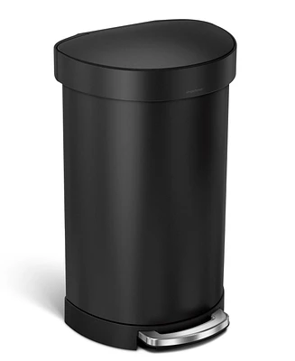 simplehuman 45 Liter Semi-Round Liner Rim Kitchen Trash Can