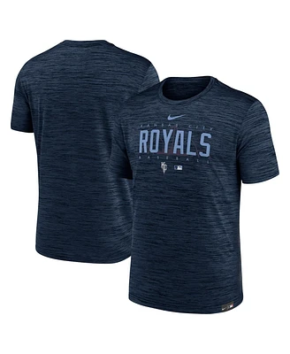 Men's Nike Navy Kansas City Royals City Connect Velocity Practice Performance T-shirt