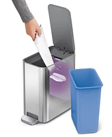 simple human 5 Liter Slim Bathroom Trash Can with Liner Pocket