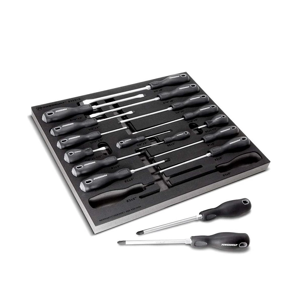 Powerbuilt 17 Piece Pro Tech Double Injection Screwdriver Set