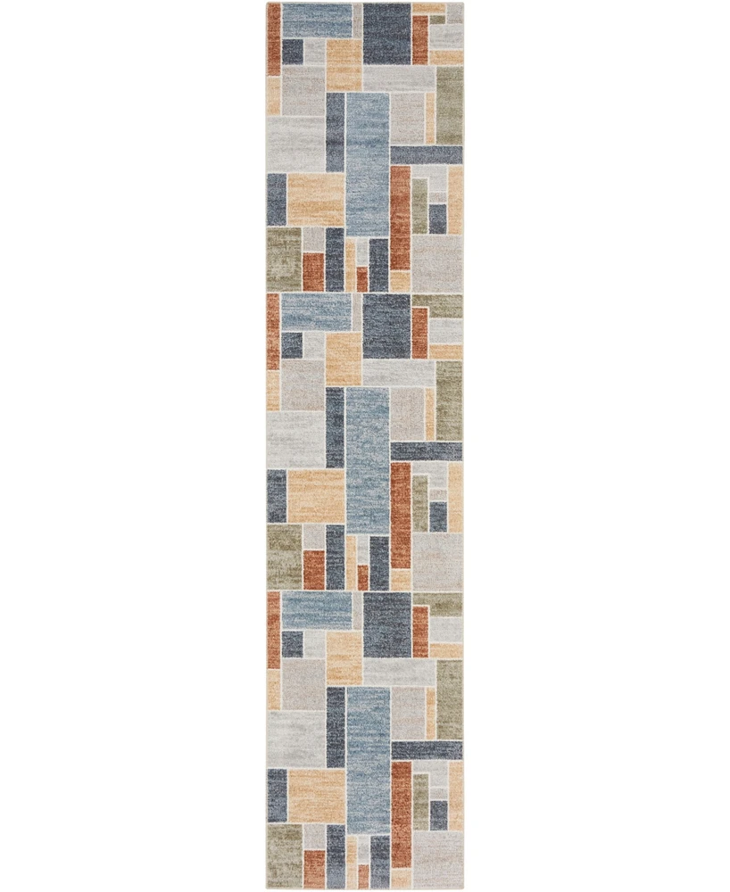 Nourison Home Astra Machine Washable ASW09 2'2" x 10' Runner Area Rug