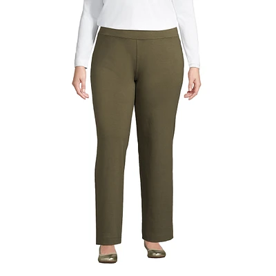 Lands' End Plus Starfish Mid Rise Straight Leg Pants