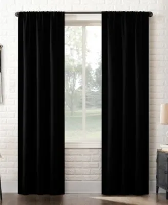 Sun Zero Bergen Theater Grade Extreme 100 Blackout Rod Pocket Single Curtain Panel Collection