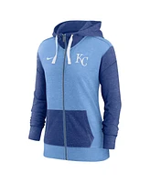 Women's Nike Light Blue Kansas City Royals Full Zip Hoodie