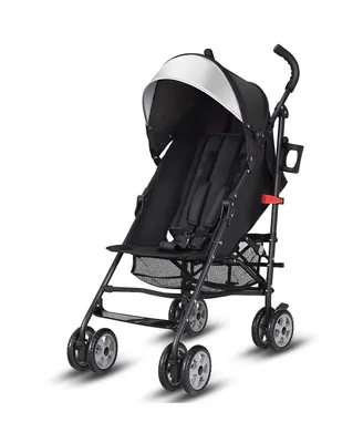 Costway Toddler Folding Lightweight Umbrella Travel Stroller w/ Storage Basket
