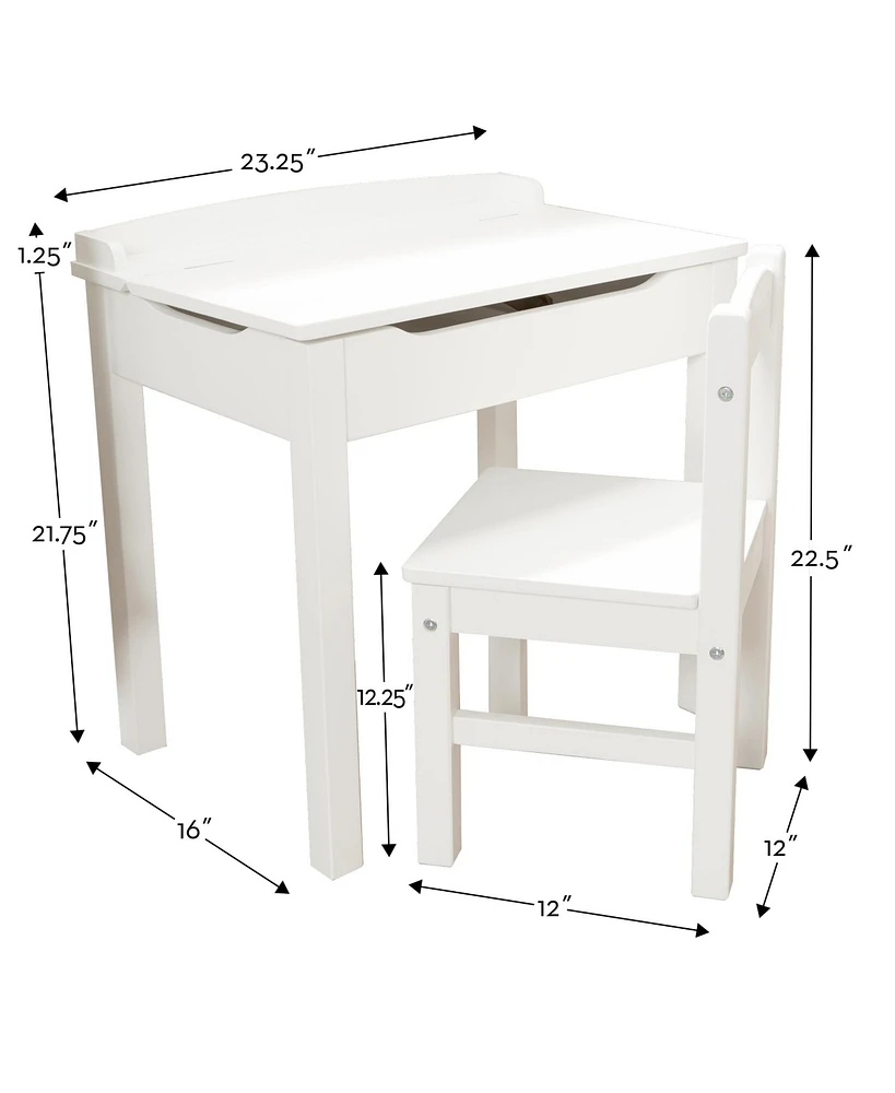 Melissa & Doug Wooden Child's Lift-Top Desk & Chair