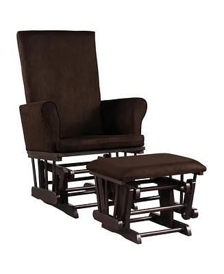 Costway Baby Nursery Relax Rocker Rocking Chair Glider & Ottoman Set w/Cushion