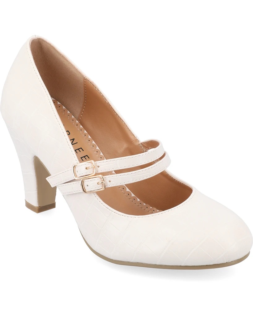 Journee Collection Women's Windy Double Strap Mary Jane Pumps
