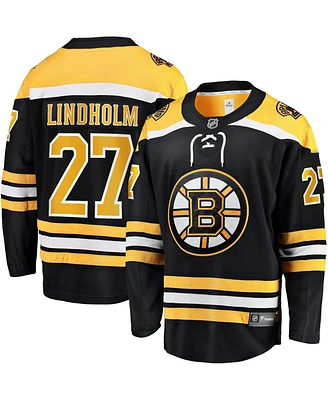 Men's Fanatics Hampus Lindholm Black Boston Bruins Home Breakaway Player Jersey