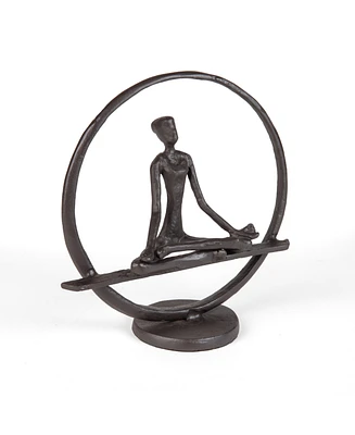Danya B Yoga Meditation Circle Cast Iron Sculpture