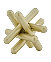 Danya B Large Abstract Gold-Tone Finish Textured Metal Geometric Sculpture