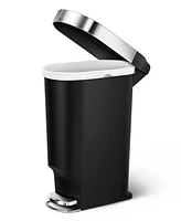 simplehuman 40 Liter Plastic Slim Liner Rim Kitchen Trash Can