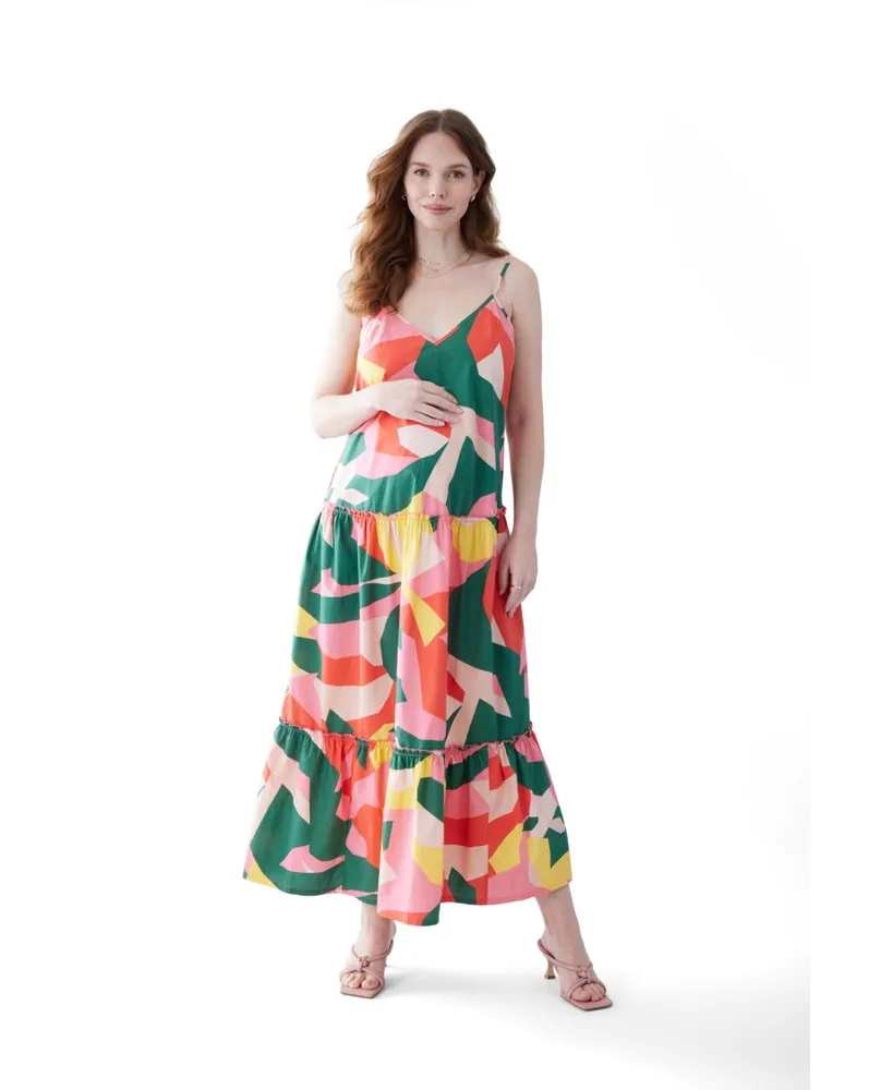 Ingrid + Isabel Maternity Cotton Strappy Maxi Dress