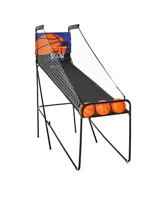 Soozier Electronic Basketball Hoop Game with Score Board, Fold-Up, Hoop Sensor