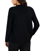 Ak Anne Klein Petite Kissing Front Cardigan