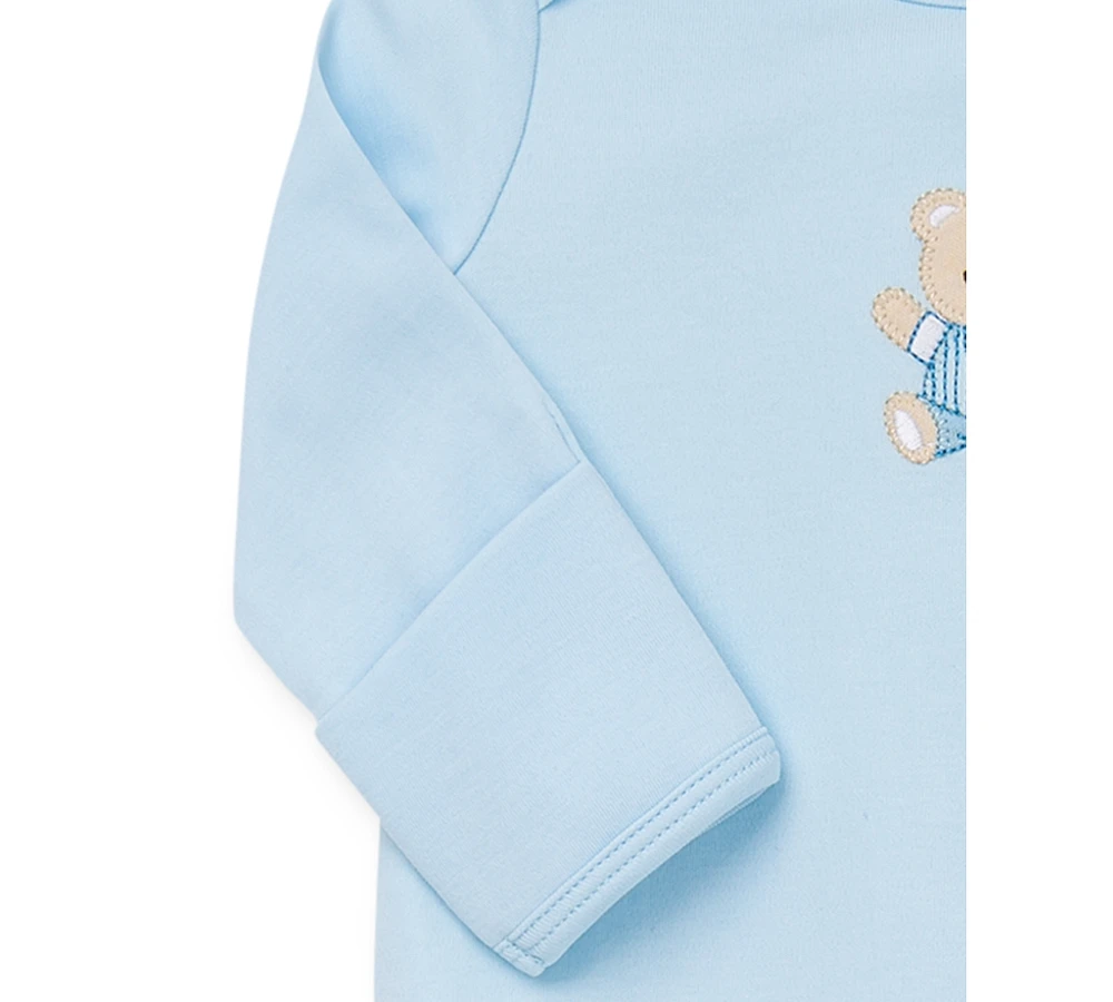 Little Me Baby Boys Cute Bear Hat and Gown, 2 Piece Set