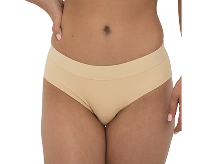Naked Rebellion Women's Nude Shade Mesh Hipster Bikini Panty
