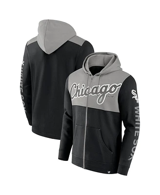 Men's Fanatics Black Chicago White Sox Walk Off Fleece Full-Zip Hoodie