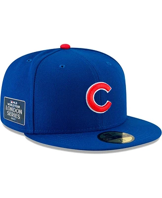 Men's New Era Royal Chicago Cubs On-Field 2023 World Tour London Series 59FIFTY Fitted Hat