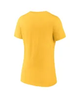 Women's Fanatics Gold Iowa Hawkeyes Evergreen Campus V-Neck T-shirt