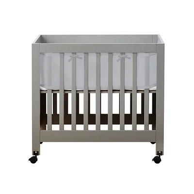 BreathableBaby Breathable Mesh Liner for Mini Cribs, Classic 3mm (Size 4M Covers 4 Sides, Cribs Only)