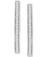 Diamond Small Hoop Earrings (1/4 ct. t.w.) in Sterling Silver, 0.94