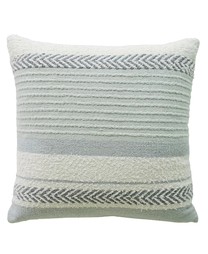 Vibhsa Linden Street Handloom Woven Striped Decorative Pillow, 20" x 20"