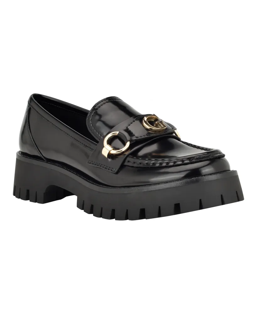 Guess Women's Almost Bit Slip-On Lug Loafer