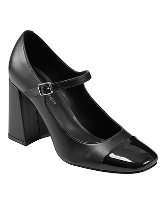 Marc Fisher Women's Charine Square Toe Block Heel Dress Pumps