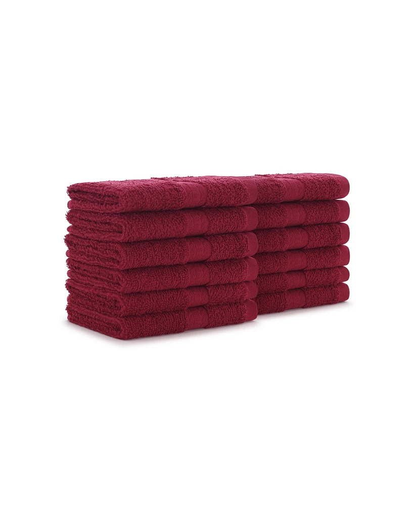 True Color Bathroom Washcloths (12 Pack), Solid Options, 12x12 in., 100% Soft Cotton