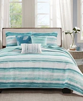 Madison Park Marina Printed 6 Piece Quilt Sets