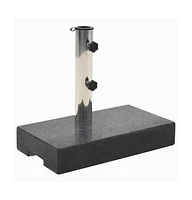 vidaXL Parasol Base Granite 55.1 lb Rectangular Black