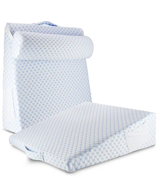 Nestl 7.5" Cooling Foam Wedge Pillow with Bolster Pillow