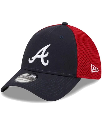 Men's New Era Navy Atlanta Braves Team Neo 39THIRTY Flex Hat